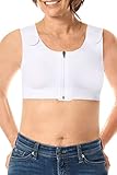 Amoena Lymph Flow Wire Free Front Closure Compression Bra - White - X-Large - Supports/Stimulates Lymp Flow