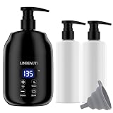 Massage Oil Warmer with Two Oil Bottle Dispenser, Lotion Bottle Warmer Dispenser Heater, Smart Touch Key Electric Warm Lotion Dispenser, Lube Gel Cream Warmer for Home Pro Salon Spa Massage (black)