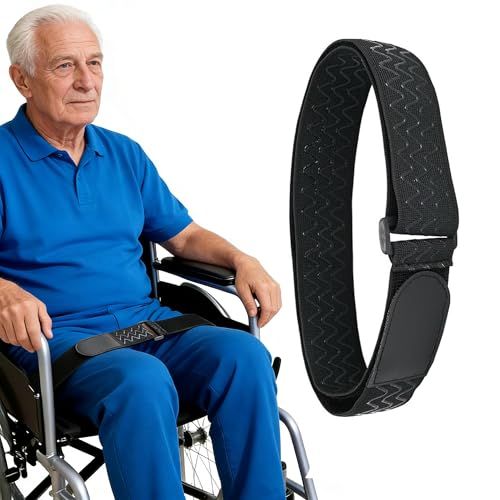 QIUMING Sangle jambe cuisse fauteuil roulant sangles réglables pour jambes et cuisses en fauteuil roulant pour fixer les jambes des utilisateurs de fauteuil roulant ensemble (noir, style 1)