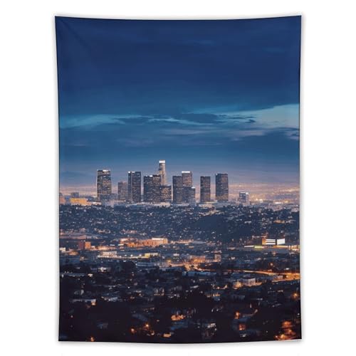Tapisserie Los Angeles avec crochets inclus pour decorer un mur sans faire de trou