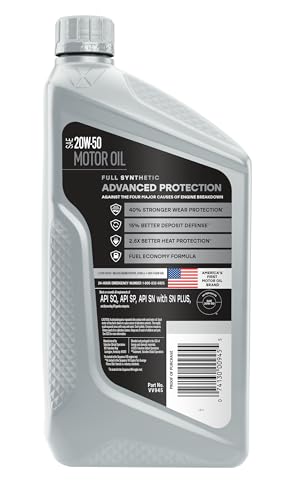 Image of Valvoline Advanced Full Synthetic SAE 20W-50 Motor Oil 1 QT