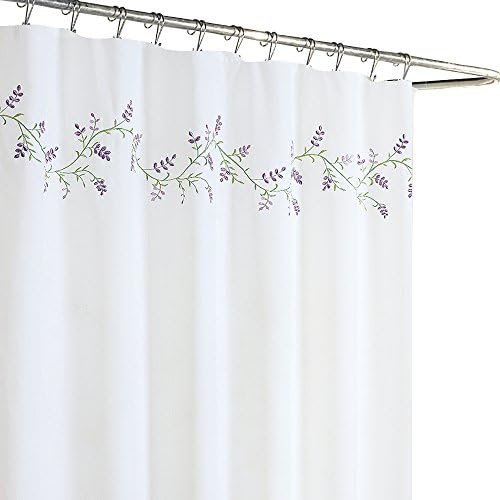 Embroidered Floral Vine Shower Curtains