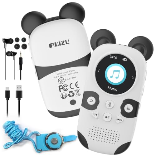 RUIZU 32GB Cute Panda MP3 Player for Kids, Bluetooth...