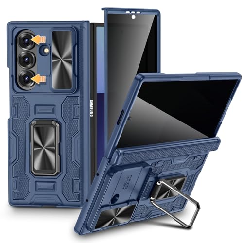 VEGO for Z-Fold7-Case: Galaxy Z Fold 7 Case: with Slide Camera Cover[Built-in Privacy Screen Protector][Adjustable Kickstand] Full Body Drop Protection Case for Samsung Galaxy Fold 7 5G 2025 - Blue by VEGO - Used condition - US$17.76
