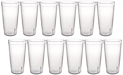 New Star Foodservice | Restaurant-Grade Beverage Tumblers (Clear (Set of 12), 20 oz)