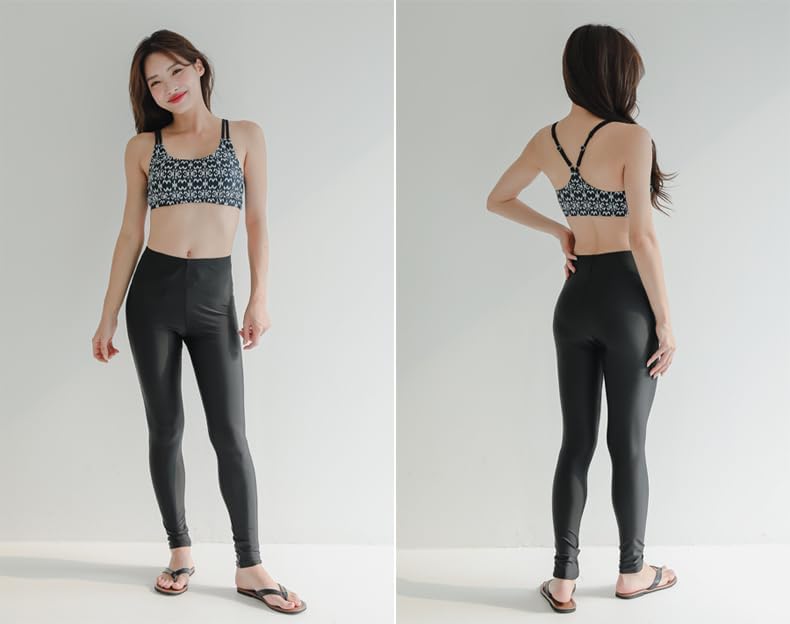 [TAM HOLDING] 水着 レディース 体型カバー 5点 セット レギンス ショーツ Tシャツ パンツ ヨガ タンキニ