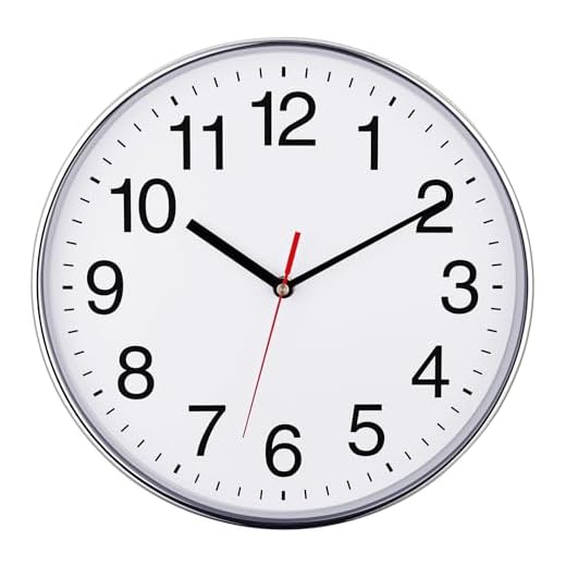 Plumeet Extra Large Wall Clock 16" Non Ticking Silent Quartz Black Wall Clocks Simple Design Wall 2