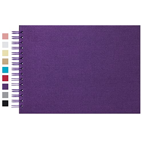 potricher 12.2 x 8.5 Inch Large DIY Scrapbook Photo Album 80 Pages, Purple
