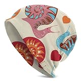AOOEDM Lindo Caracol Slouchy Beanie Cap Knit Hat para Hombres Mujeres Fisherman Beanie Hat Skull Cap Hat Unisex Gift