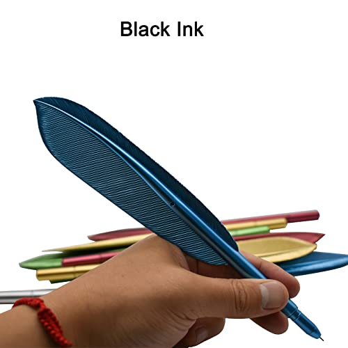 Maydahui 20Pcs Feather Rollerball Pen Artificial Wing Pens Creative Desktop Decoration Black Ink 5 Colors For Office School Teachers Students #TOP4