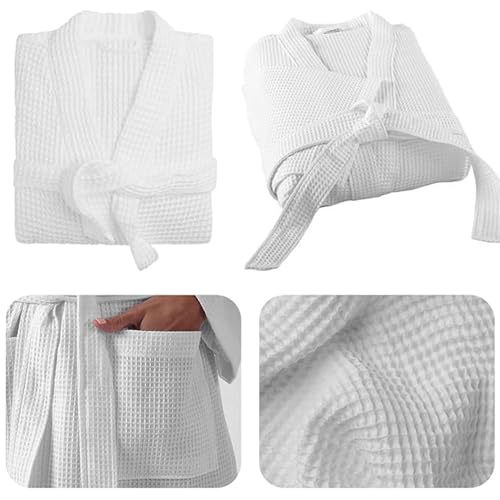 Lightweight Waffle Cotton Bathrobe