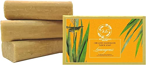 Image of Wellspring (Pack 3x2) Nirol Natural Washing Laundry Soap Bar| Veg, Organic and Chemical Free| Baby Safe| for Sensitive Skin|Citronella, Lemongrass, Lavender Fragrance (720 Grams)