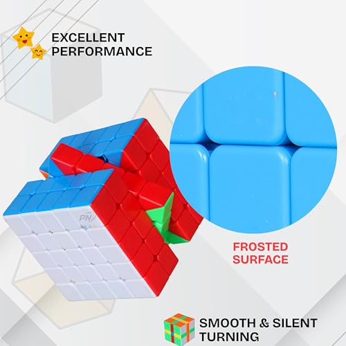 Image of MoYu Meilong Professional Speed Cube, Stickerless Magic Puzzle Cube with Instructions (Size 5x5)