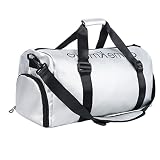 Sports Gym Bag Travel Duffel Bag Waterproof Weekender Overnight Tote Carry On Bag with Wet Pocket &