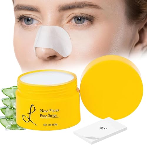 Lu-elle - Strisce per rimuovere i punti neri e i punti neri, con 60 strisce nere, per la pulizia profonda dei pori, per la pulizia profonda dei pori, maschera purificante per naso e viso (1 pezzo)