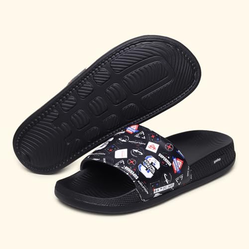 Image of YOHO Sliders for Men | Comfortable and Lightweight Slides | WB Cartoon & Comic Characters: Batman,Superman,Tom & Jerry,Rick & Morty,Big Bang Theory, Friends and Scooby Doo for Boys