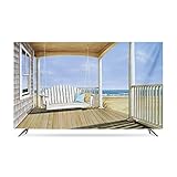 HOTTHWXX TV-Abdeckung, TV-Staubschutz, Monitorabdeckung Für Computer/TV, Satinähnlicher Stoff, Atmungsaktiv, 28-86-Zoll-TV, Innenbereich, 3 Stile (Color : B, Size : 70