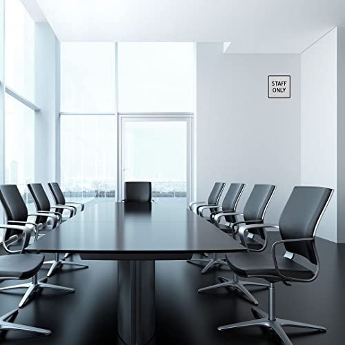 Image of CVANU Silver Acrylic STAFF ONLY Self-Adhesive Sign Board for Office /Hospital /Cafe Sign Board (set of 2) c87