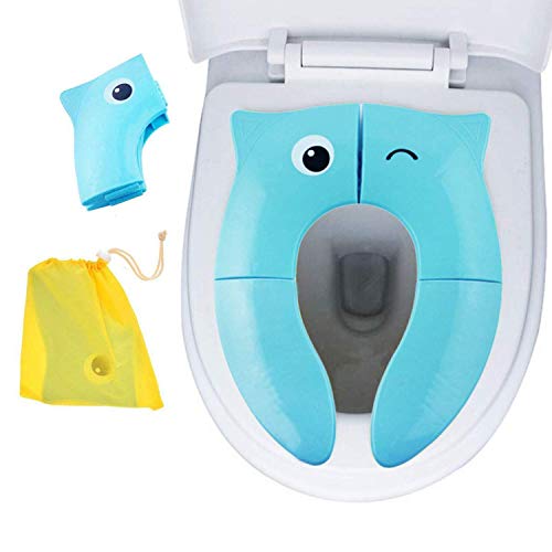 Motherly Perry Porter - Funda de asiento plegable para entrenamiento de inodoro para bebés (azul)