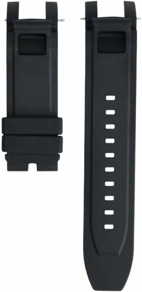 Ewatchparts 24mm Rubber Band Strap Compatible With Invicta S1 0893-0894-0895-0896 Watch Russian Black