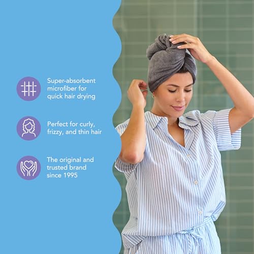 Image of Turbie Twist 2-Pack Microfiber Hair Towel for Beauty, Travel, Gifting - Hair Wrap Turban for Straight, Wavy & Curly Hair - Premium Personal Care - Leopard