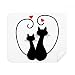 Cat Lovers Sihouette Animal Valentine Cleaning Cloth Screen Cleaner 2pcs Suede Fabric