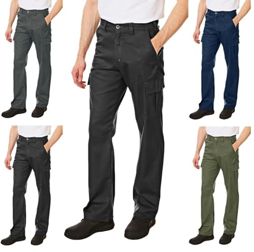 Lee Cooper Pantalon de Sécurité Classique Multi-Poches pour Hommes, Noir, 38W/31L (Régulier)
