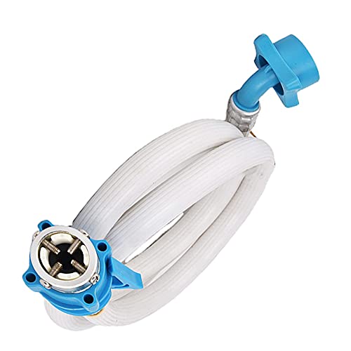 Image of HP P01 hose pipe 3Mtr washing machine Fully automatic with Tap Adaptor Water inlet Flexible long pipes front load and top loading Washing Machines (Size 3 Meter,Color-Multi, Material-Plastic)
