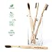 ECOFELLA Natural Bamboo Tooth Brush Set | for Every Set WE Plant 8 Trees | Charcoal Bristles for Teeth Whitening | 8X BPA Free & Soft for Sensitive Gums | for Adults & Kids | Incl. Zero Waste Ebook