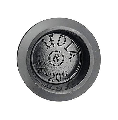 Image of Premium Grade 1 1 /4 Inch Round Plastic Plugs, Extra Durable 14-20 Gauge (8 Pack) Pipe Plug Tubing End Cap, Black Round End Caps, Durable Chair Glide Sliders, Furniture Floor Protection.