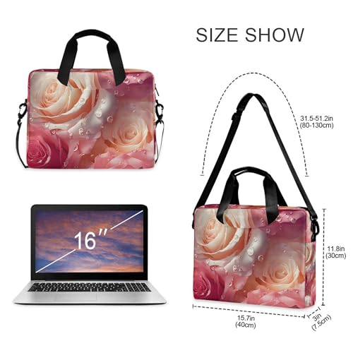 Funda Maletín para Laptop Flores Rosadas 13-15.6 pulg miniatura 3