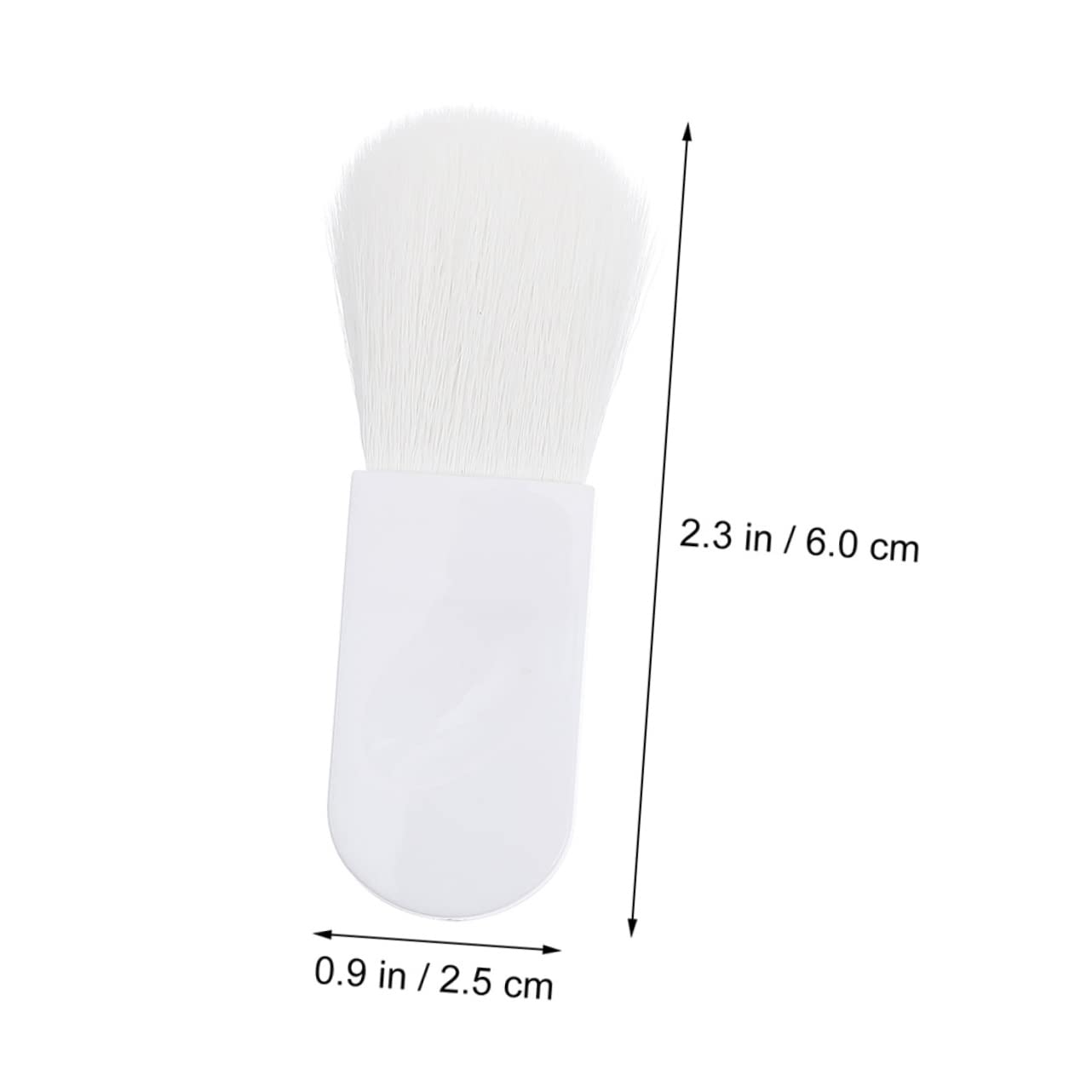 WOFASHPURET 5pcs Portable Blush Brush Ergonomic Soft Bristle Makeup Applicators for Loose Powder for Go Touch Ups and Makeup Lovers White