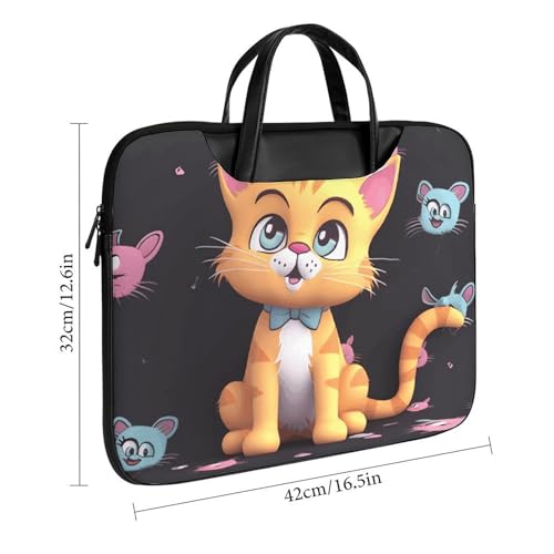 Bolso bandolera impermeable para laptop 17" estilo gato miniatura 3