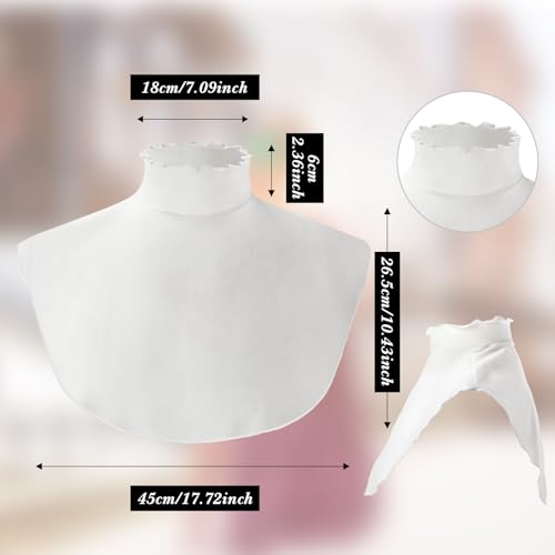 Image of Cutecrop Turtleneck Dickey Extra Large Fake Collar Detachable Dickey Collar Half Mock Turtleneck for Men Women