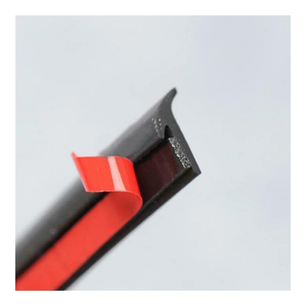 Car Seal Strip 2M 8x10mm Car Rubber Sealing Strip Inclined T-Shaped Weatherproof Edge Trim Universal Anti-Collision