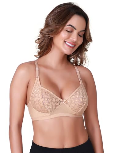 Image of SKDREAMS Naina Net Seamed Non Padded Full Coverage Non-Wired Women Full Coverage Bra
