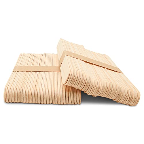Unfinished Jumbo Craft Sticks 6 inch, Pack of 100 Large Popsicle Sticks for Crafts, Wax Sticks & Wood Tongue Depressors, by Woodpeckers