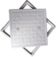 Lion FRP MENHOLE Heavy Duty Fiber Reinforced Polymer (FRP) Manhole Cover 28x28 Inch | 5 Tons Load Capacity Chamber Cover | Rust-Proof Sump Cover|