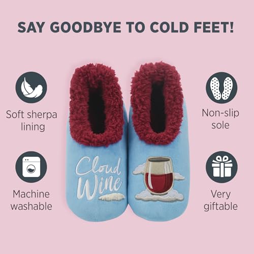 Snoozies Pairables Sherpa-lined Slipper Socks - Fuzzy and Cute Slippers for Women with Non-Slip Sole - Ladies Warm Slippers2