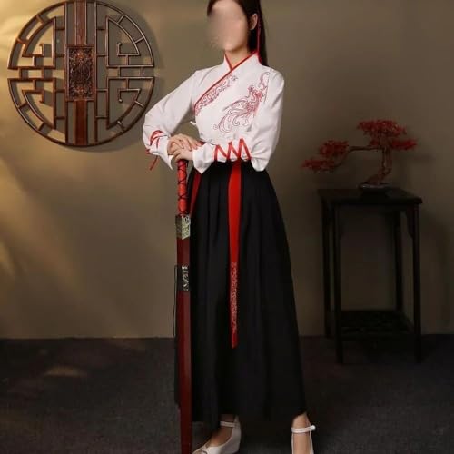 Hanfu traditionnel chinois adulte avec col croisé et manches amples