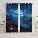 Des rideaux à la hauteur de vos attentes : La taille totale de ce panneau rideau est de 183 X 214 cm (L X H) – lot de 2 rideaux inclus. Chaque rideau opaque mesure 91.5 X 214 cm. Les rideaux œillet permettent une installation facile et un glissement fluide sur toutes les tringles.