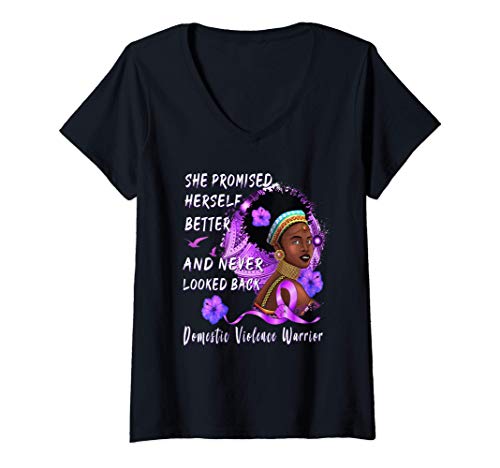 Donna Domestic Violence Awareness Survivor Stop The Violence Gift Maglietta con Collo a V