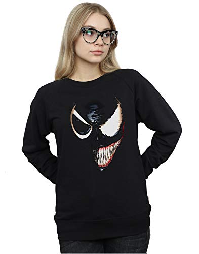 Marvel Women's Venom Split Face Sweatshirt Black XX-Large