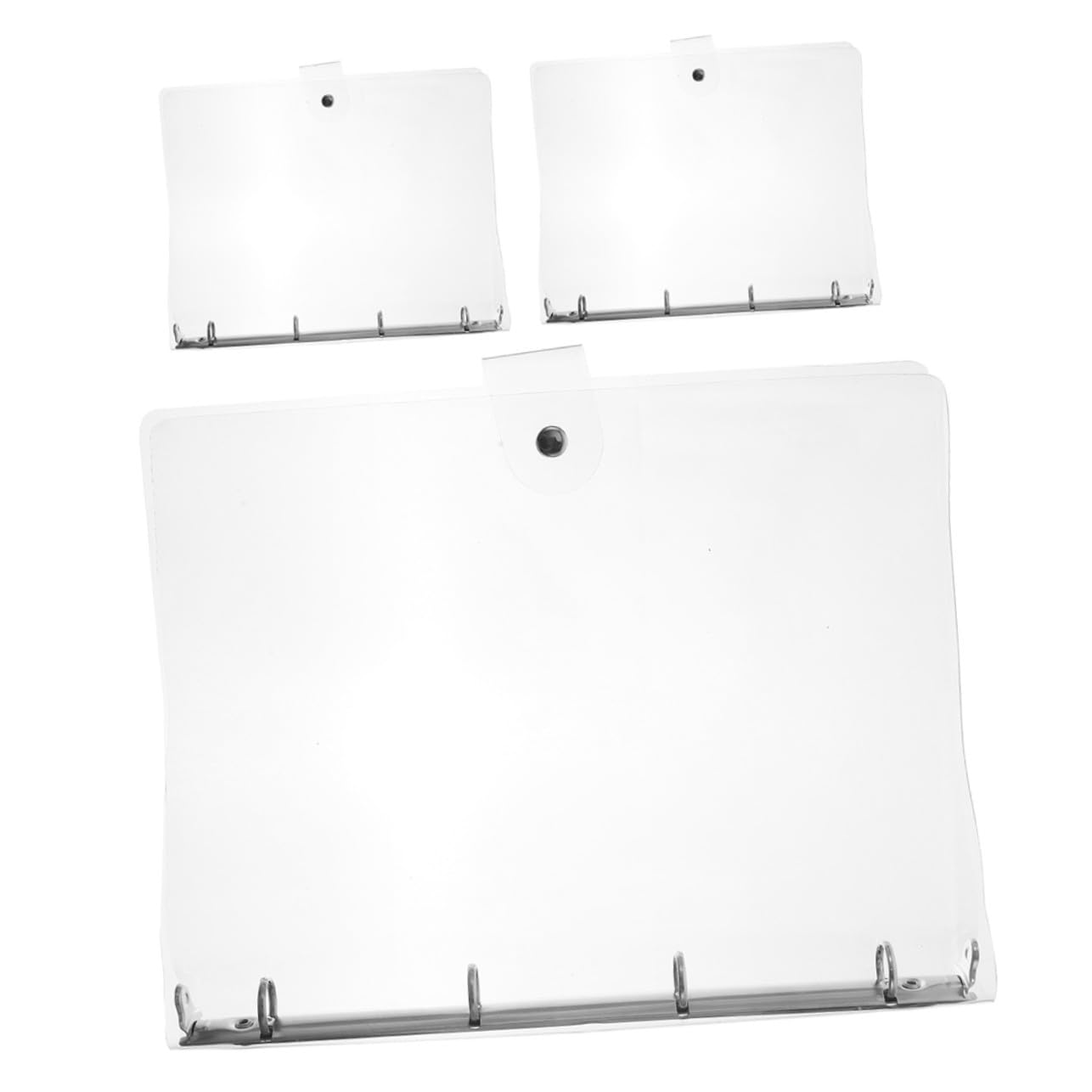 3 Stück Transparenter Ringbuchordner mit System Multifunktionale Dokumentenmappe zur Ordnerorganisation Leichter Robuster File Organizer für Büro und Schule