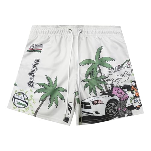 BOOMLEMON Mens Mesh Graphic Shorts Retro Designer Basketball Athletic Shorts Summer Casual Cool...