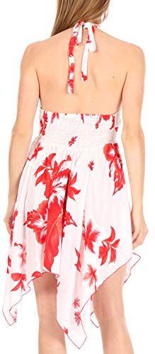 Sakkas Svana korte jurk voor dames, V-hals, spaghettibandjes, bloemenprint, zomer, casual - Image 3