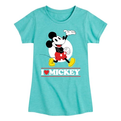 Disney - Mickey - I Love Mickey - Toddler & Youth Girls Short Sleeve Graphic T-Shirt1