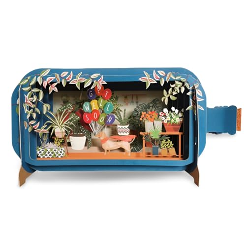 Alljoy Cards MIB203 - Tarjeta de felicitación con texto en inglés "Get Well Soon", diseño de perro salchicha