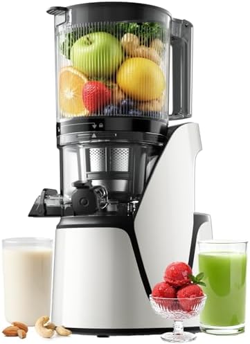Juicer Machines, 3-in-1 Cold Press Juicer with 6.5" Extra Large C...
