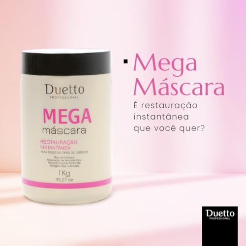 Mega Máscara Restauração Instantânea Duetto Profissional 1kg